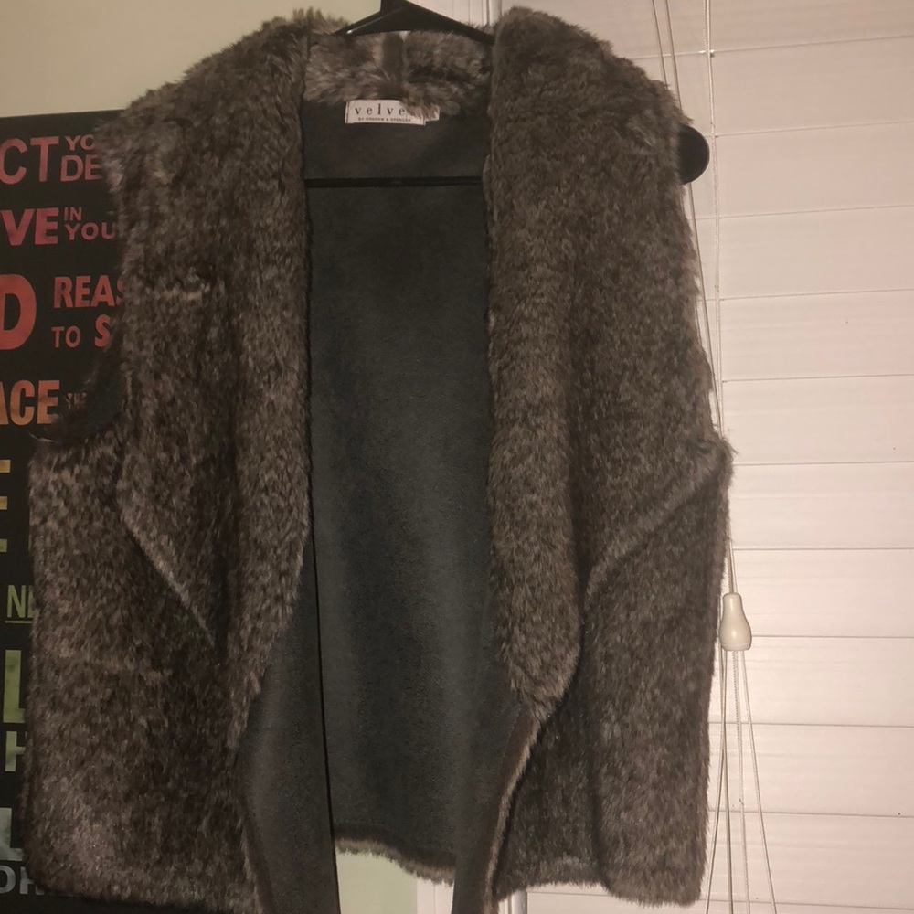 Faux fur vest: velvet by graham & Spencer